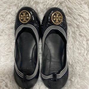 Tory Burch Flats Navy Blue
